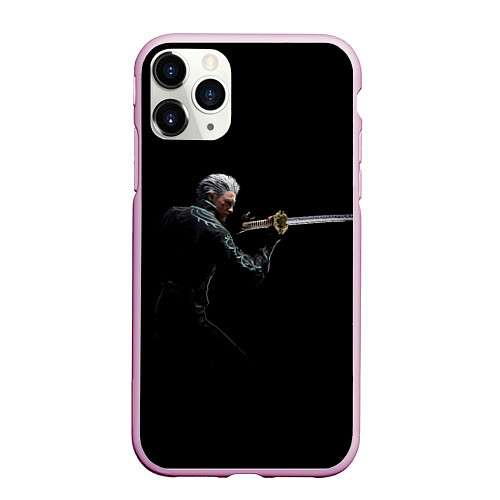 Чехол iPhone 11 Pro матовый Вирджил с катаной / 3D-Розовый – фото 1