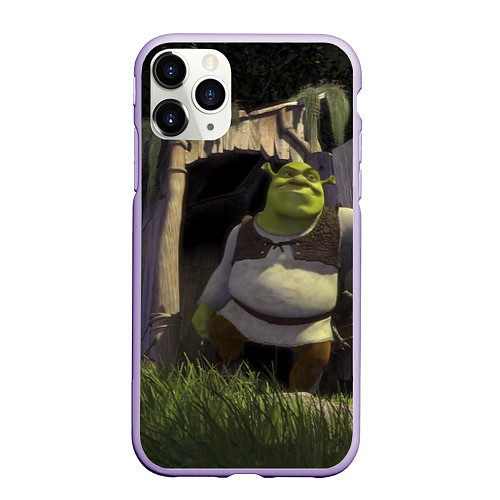 Чехол iPhone 11 Pro матовый Shrek: Somebody Once Told Me / 3D-Светло-сиреневый – фото 1