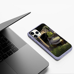 Чехол iPhone 11 Pro матовый Shrek: Somebody Once Told Me, цвет: 3D-светло-сиреневый — фото 2