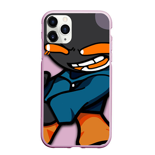 Чехол iPhone 11 Pro матовый Friday Night Funkin Bomb kid / 3D-Розовый – фото 1