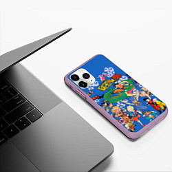 Чехол iPhone 11 Pro матовый Dragon ball Super, цвет: 3D-сиреневый — фото 2