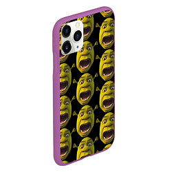 Чехол iPhone 11 Pro матовый Шрек навсегда, цвет: 3D-фиолетовый — фото 2