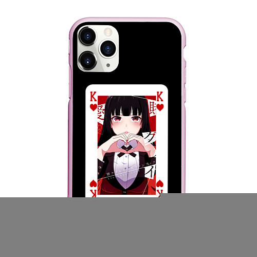 Чехол iPhone 11 Pro матовый Jabami Yumeko Безумный Азарт / 3D-Розовый – фото 1