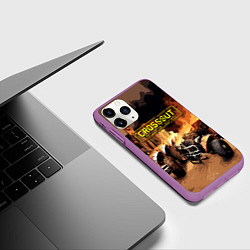 Чехол iPhone 11 Pro матовый Crossout Online, цвет: 3D-фиолетовый — фото 2