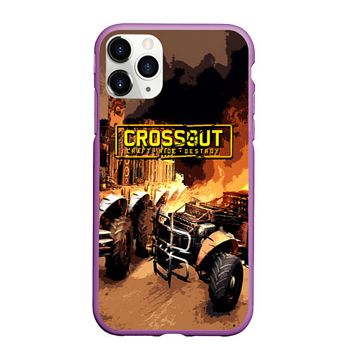 Чехол iPhone 11 Pro матовый Crossout Online / 3D-Фиолетовый – фото 1