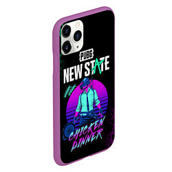 Чехол iPhone 11 Pro матовый PUBG NEW STATE ПАБГ НЕОН, цвет: 3D-фиолетовый — фото 2