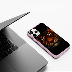 Чехол iPhone 11 Pro матовый TIGER, цвет: 3D-розовый — фото 2