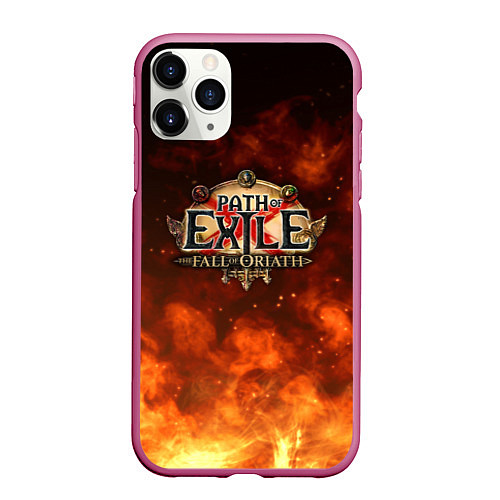 Чехол iPhone 11 Pro матовый Path of Exile Logo Путь изгнанника Лого Z / 3D-Малиновый – фото 1