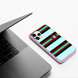 Чехол iPhone 11 Pro матовый Сборная Португалии, цвет: 3D-розовый — фото 2