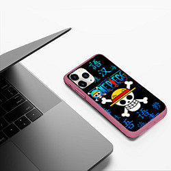 Чехол iPhone 11 Pro матовый ONE PIECE ВАН ПИС ИЕРОГЛИФ, цвет: 3D-малиновый — фото 2