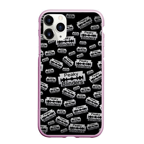 Чехол iPhone 11 Pro матовый Peaky Blinders Лезвие Паттерн / 3D-Розовый – фото 1