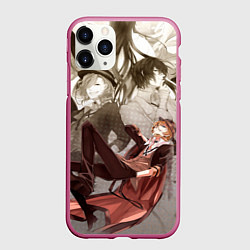 Чехол iPhone 11 Pro матовый Чуя Накахара, цвет: 3D-малиновый