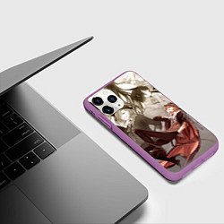 Чехол iPhone 11 Pro матовый Чуя Накахара, цвет: 3D-фиолетовый — фото 2