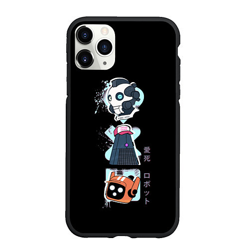Чехол iPhone 11 Pro матовый Любовь, Смерть и Роботы / 3D-Черный – фото 1