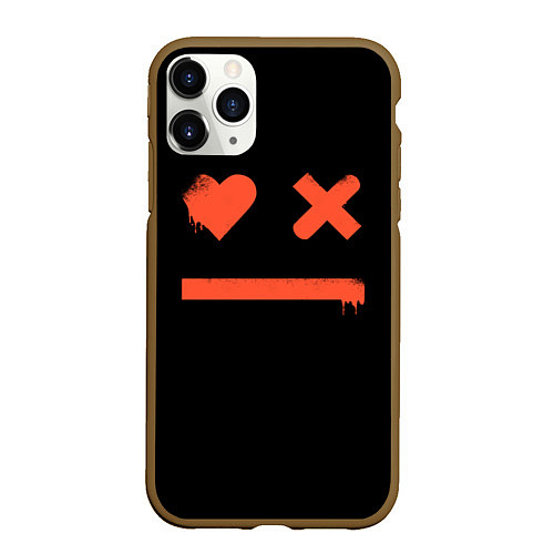 Чехол iPhone 11 Pro матовый Smile Love Death and Robots / 3D-Коричневый – фото 1