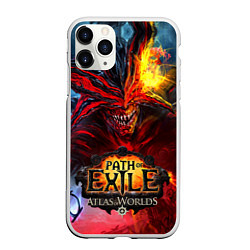 Чехол iPhone 11 Pro матовый Path of Exile, цвет: 3D-белый