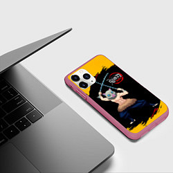 Чехол iPhone 11 Pro матовый Иноске Хашибира Kimetsu no Yaiba, цвет: 3D-малиновый — фото 2