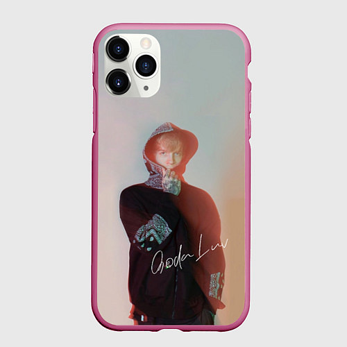 Чехол iPhone 11 Pro матовый SODA LUV / 3D-Малиновый – фото 1