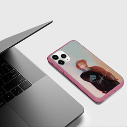 Чехол iPhone 11 Pro матовый SODA LUV, цвет: 3D-малиновый — фото 2