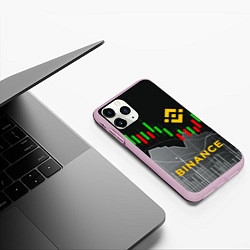 Чехол iPhone 11 Pro матовый BINANCE БИНАНС ГРАФИК, цвет: 3D-розовый — фото 2