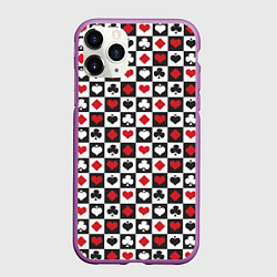 Чехол iPhone 11 Pro матовый SODA LUV КАРТОЧНЫЕ МАСТИ, цвет: 3D-фиолетовый