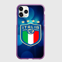Чехол iPhone 11 Pro матовый Сборная Италии, цвет: 3D-фиолетовый