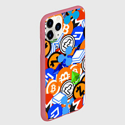 Чехол iPhone 11 Pro матовый КРИПТОВАЛЮТЫ CRYPTOCURRENCY, цвет: 3D-малиновый — фото 2
