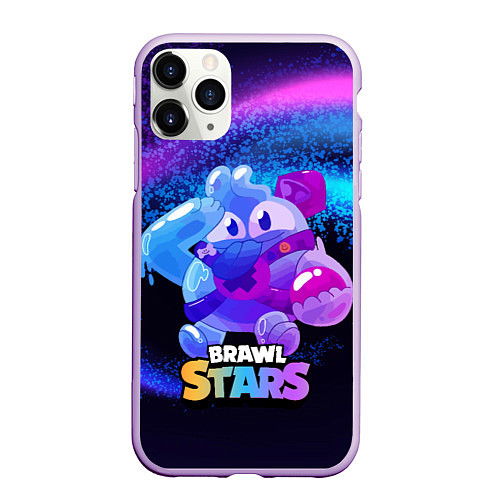 Чехол iPhone 11 Pro матовый Сквик Squeak Brawl Stars / 3D-Сиреневый – фото 1