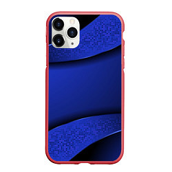 Чехол iPhone 11 Pro матовый 3D BLUE Вечерний синий цвет, цвет: 3D-красный