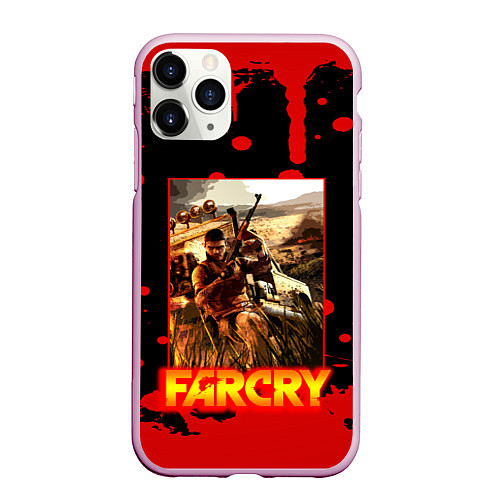 Чехол iPhone 11 Pro матовый FARCRY ФАРКРАЙ GAME / 3D-Розовый – фото 1