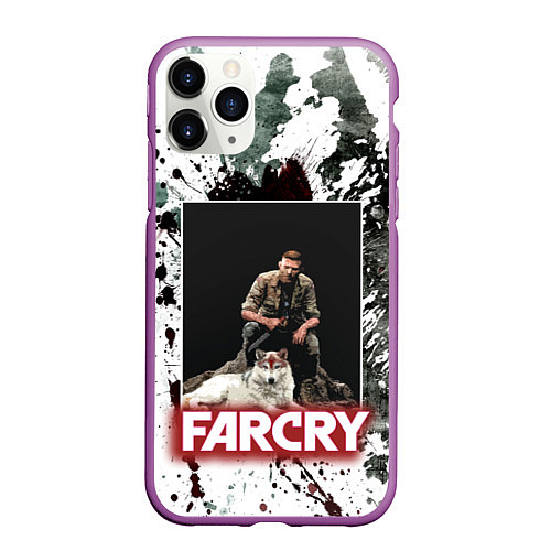 Чехол iPhone 11 Pro матовый FARCRY WOLF / 3D-Фиолетовый – фото 1