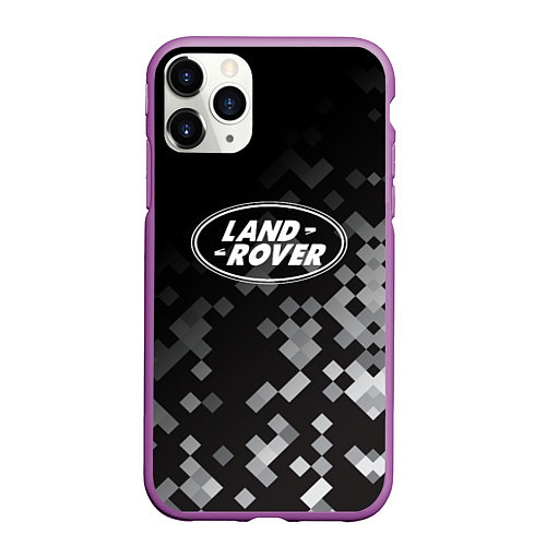 Чехол iPhone 11 Pro матовый LAND ROVER ГОРОДСКОЙ КАМУФЛЯЖ / 3D-Фиолетовый – фото 1