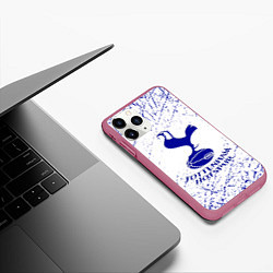 Чехол iPhone 11 Pro матовый Tottenham, цвет: 3D-малиновый — фото 2