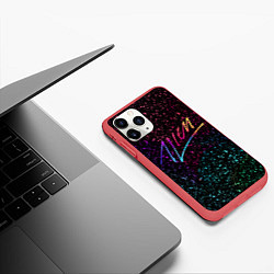 Чехол iPhone 11 Pro матовый AVICII АВТОГРАФ RAIBOW, цвет: 3D-красный — фото 2