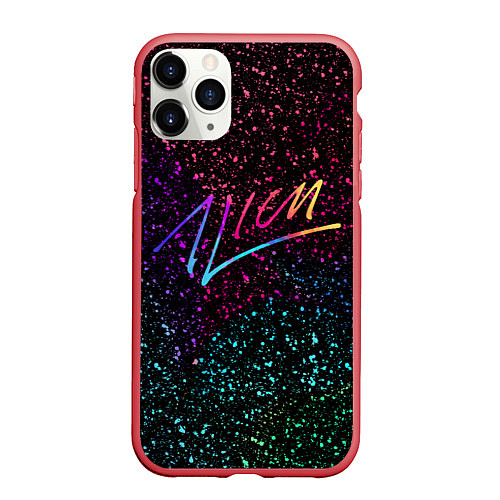 Чехол iPhone 11 Pro матовый AVICII АВТОГРАФ RAIBOW / 3D-Красный – фото 1