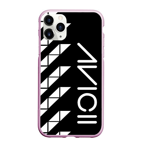 Чехол iPhone 11 Pro матовый AVICII ГЕОМЕТРИЯ / 3D-Розовый – фото 1