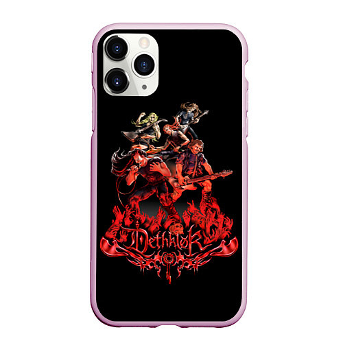 Чехол iPhone 11 Pro матовый Dethklok concert / 3D-Розовый – фото 1