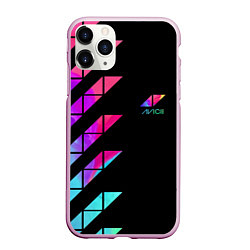 Чехол iPhone 11 Pro матовый AVICII RAIBOW