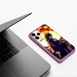 Чехол iPhone 11 Pro матовый Demon Slayer: Kimetsu no Yaiba, цвет: 3D-фиолетовый — фото 2