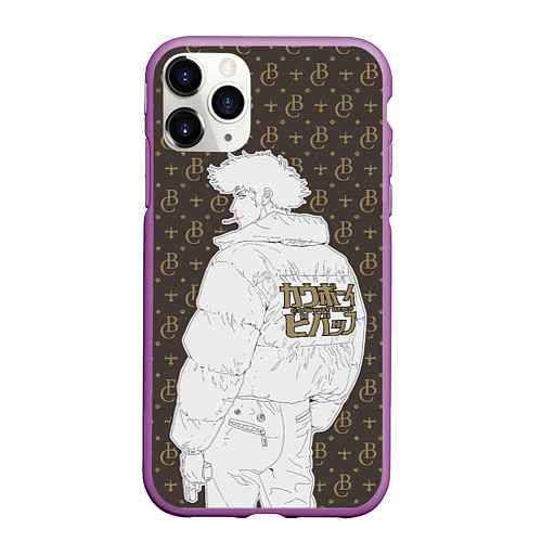 Чехол iPhone 11 Pro матовый Cowboy Bebop Louis Vuitton / 3D-Фиолетовый – фото 1