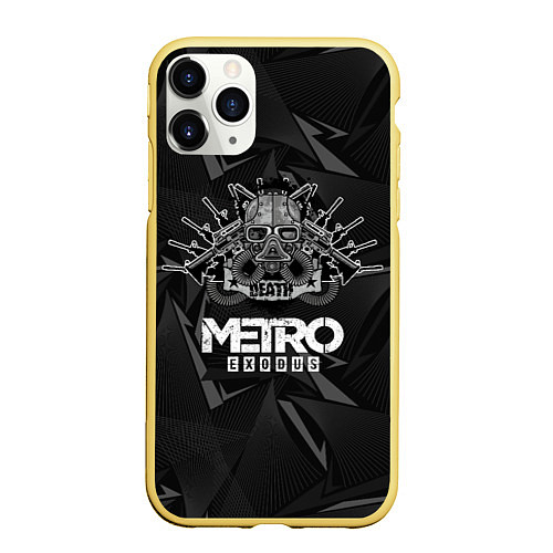 Чехол iPhone 11 Pro матовый Metro противогаз / 3D-Желтый – фото 1