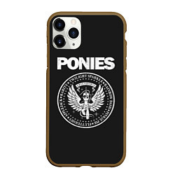 Чехол iPhone 11 Pro матовый Pony x Ramones, цвет: 3D-коричневый