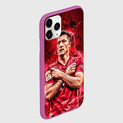 Чехол iPhone 11 Pro матовый Левандовски Lewandowski 9, цвет: 3D-фиолетовый — фото 2