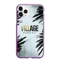 Чехол iPhone 11 Pro матовый Resident Evil Village Crow, цвет: 3D-фиолетовый