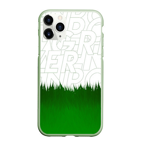 Чехол iPhone 11 Pro матовый GREEN POWER / 3D-Салатовый – фото 1