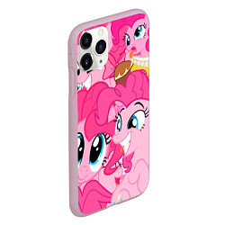 Чехол iPhone 11 Pro матовый Pinkie Pie pattern, цвет: 3D-розовый — фото 2