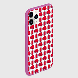 Чехол iPhone 11 Pro матовый Бокс, цвет: 3D-фиолетовый — фото 2