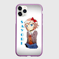 Чехол iPhone 11 Pro матовый Doki Doki SAYORI, цвет: 3D-фиолетовый