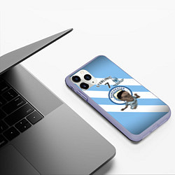 Чехол iPhone 11 Pro матовый Рахим Стерлинг МанСити, цвет: 3D-светло-сиреневый — фото 2