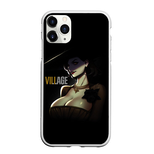 Чехол iPhone 11 Pro матовый Resident Evil Village Вампирша / 3D-Белый – фото 1